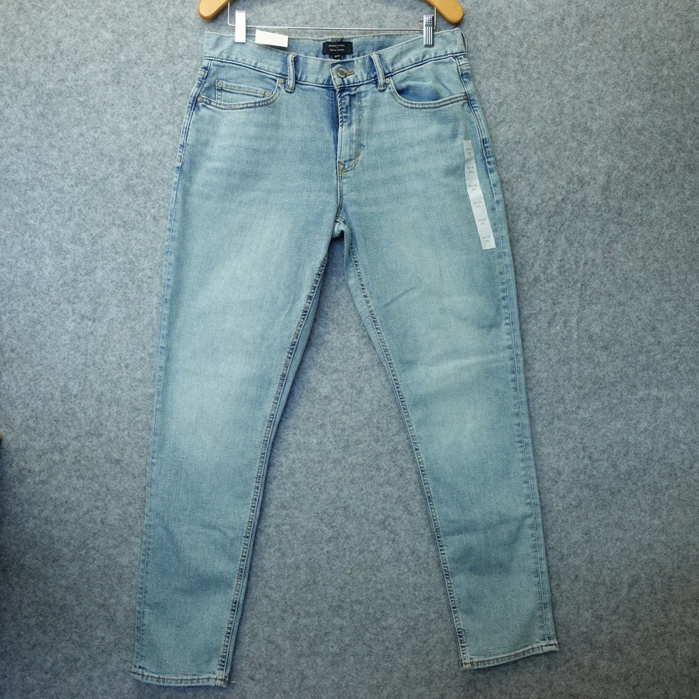 BANANA REPUBLIC Travel Jeans Mens 33x32 Blue Light Wash Denim Athletic Stretch